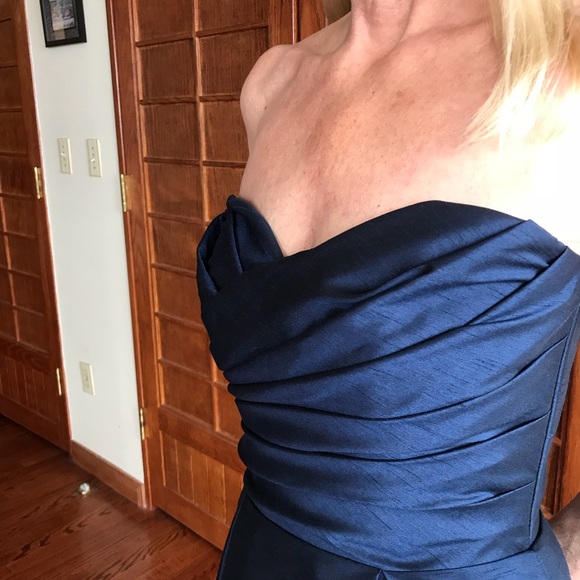 Alfred Sung Navy Blue Cocktail Dress - Picture 2 of 4